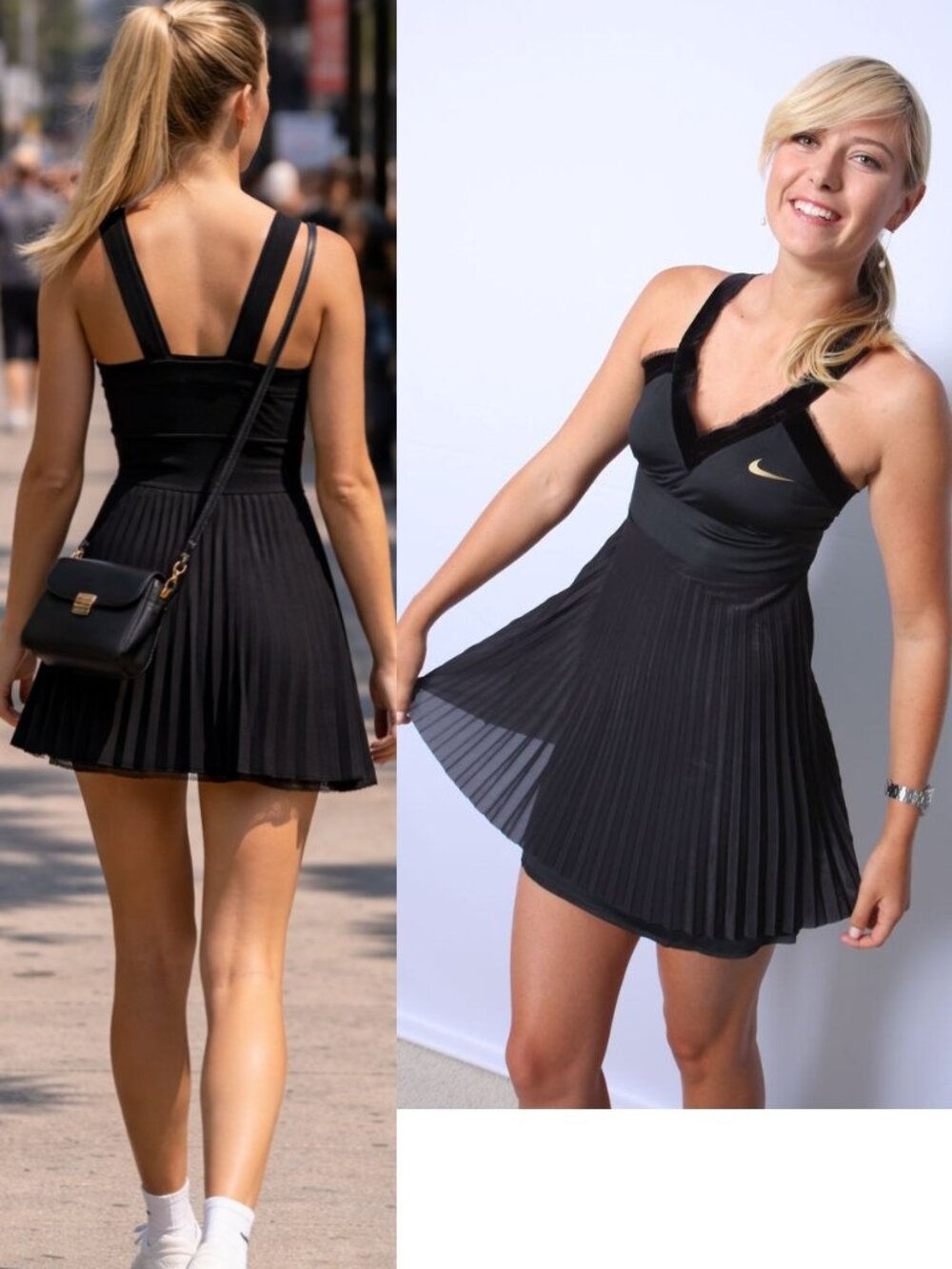 NWT Nike Maria Sharapova tennis dress w/ Bra pleated skirt XS X-Small